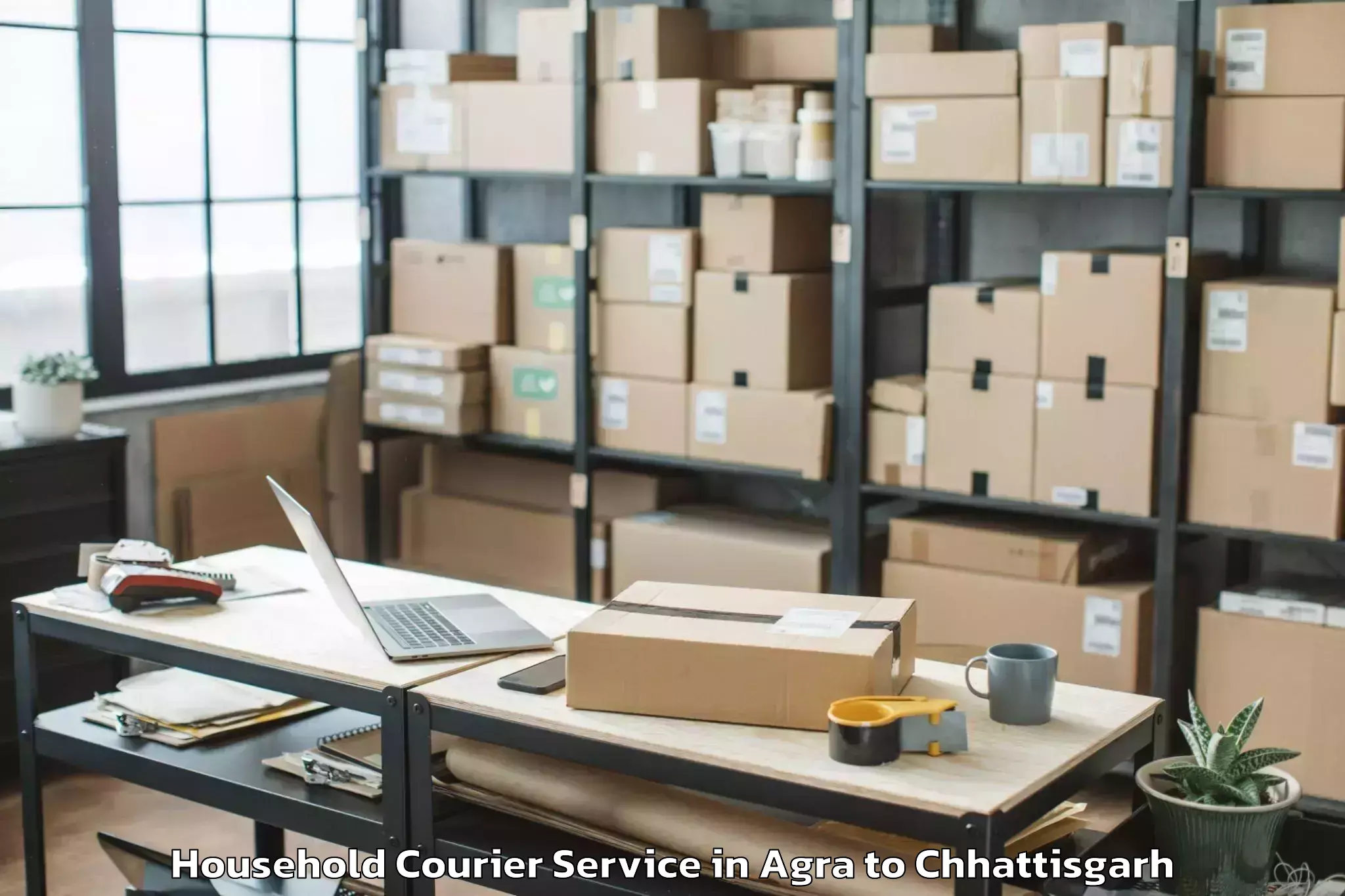 Easy Agra to Champa Household Courier Booking